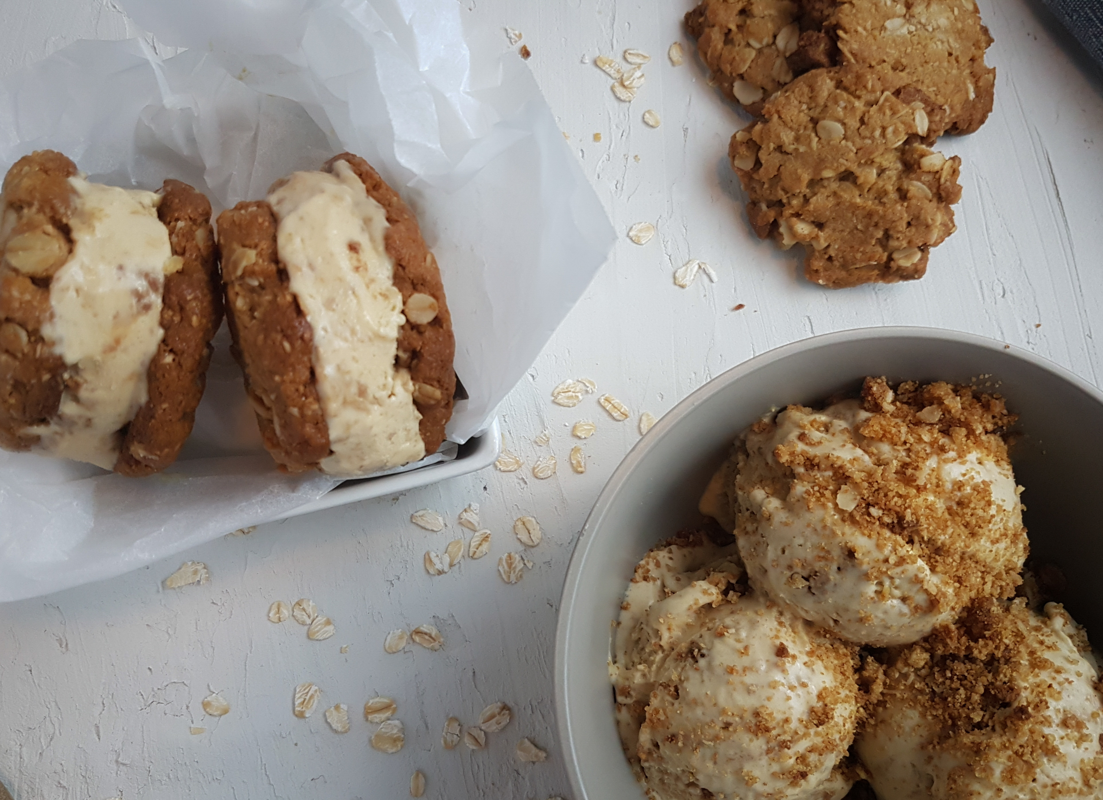 Anzac Biscuit Ice Cream Sandwich